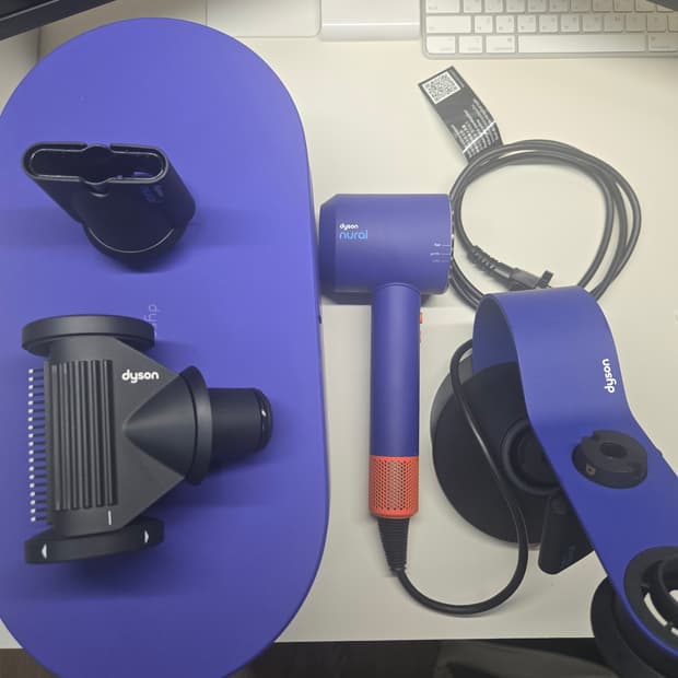 다이슨 슈퍼소닉 뉴럴 빈카블루/토파즈+스탠드