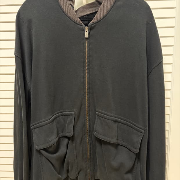 4)폴리테루 워시드 저지 자켓 블랙