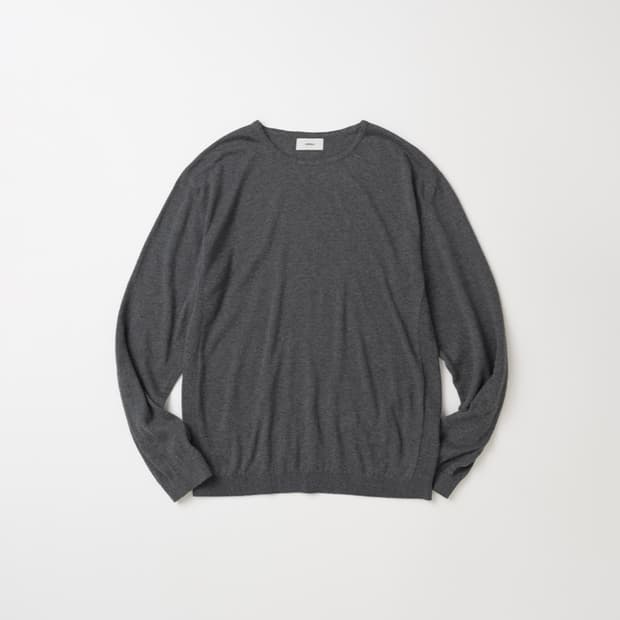 125 Silky Round Neck Knit - Mare Gray(L)