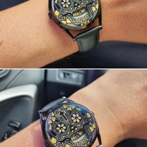 미스터존스 해골 가죽 시계 새상품급