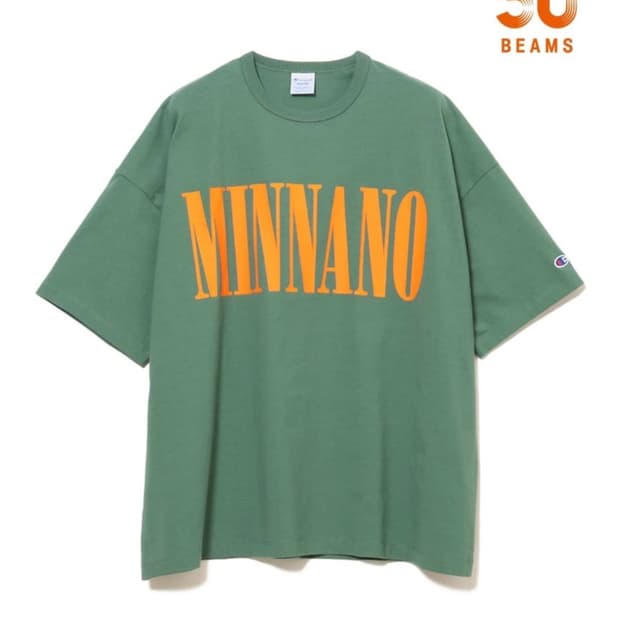 [XL] 민나노 x 챔피온 x 빔즈 50주년 하라주쿠 한정판 티셔츠