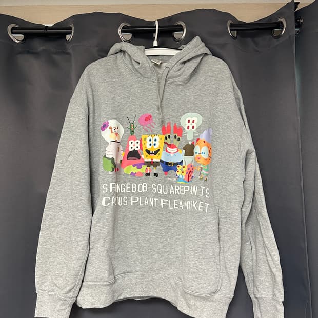 유니클로 스폰지밥 후드 / 그레이 / XL