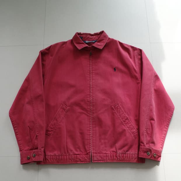 90s 폴로 랄프로렌 빈티지 해링턴 자켓 레드 M