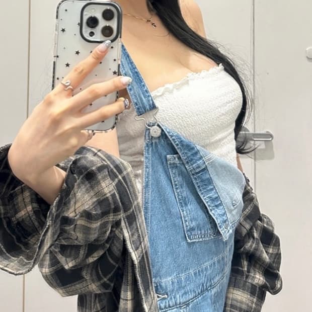 리바이스 Levi's 데님 멜빵 오버롤 S