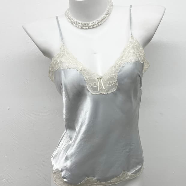 페어리 새틴 레이스 슬립