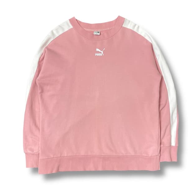 푸마 인디핑크 로고프린팅 맨투맨 M