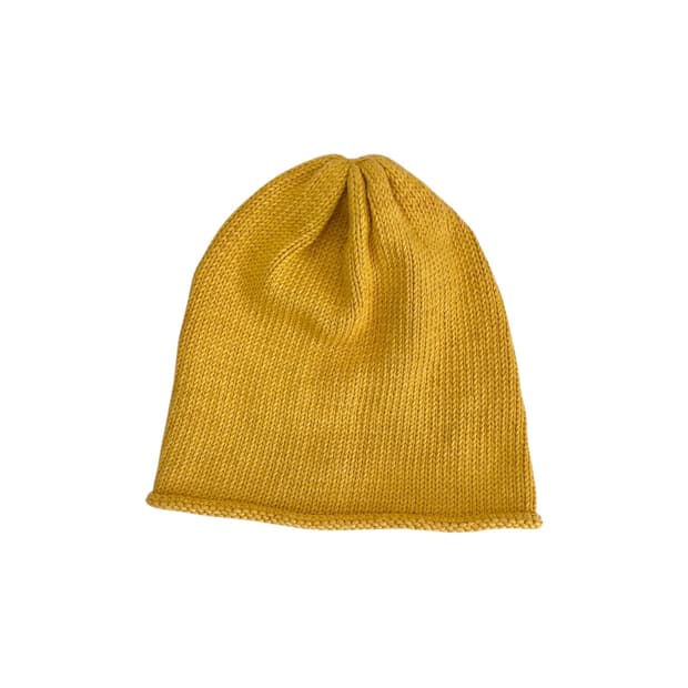 핸드니트 코튼 롤 비니