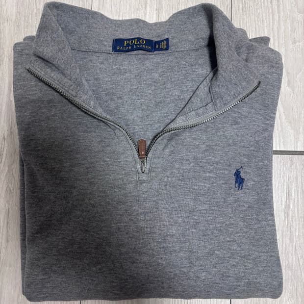 폴로 반집업 맨투맨(그레이)
