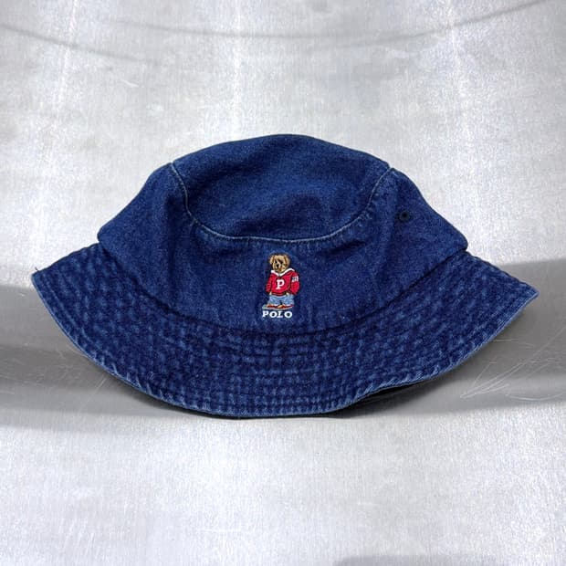 폴로 랄프로렌 베어 데님 버킷햇