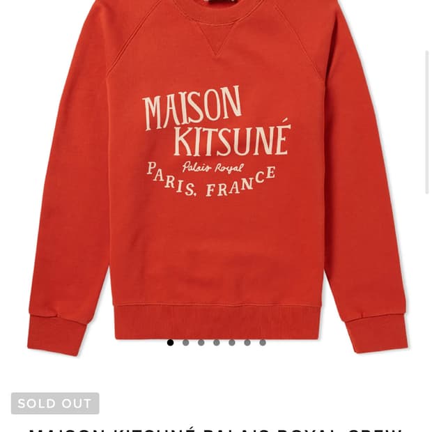 메종키츠네 맨투맨 PALAIS ROYAL CREW SWEAT 새제품 XL