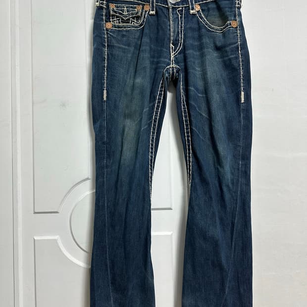 트루릴리전 스티치 데님 팬츠