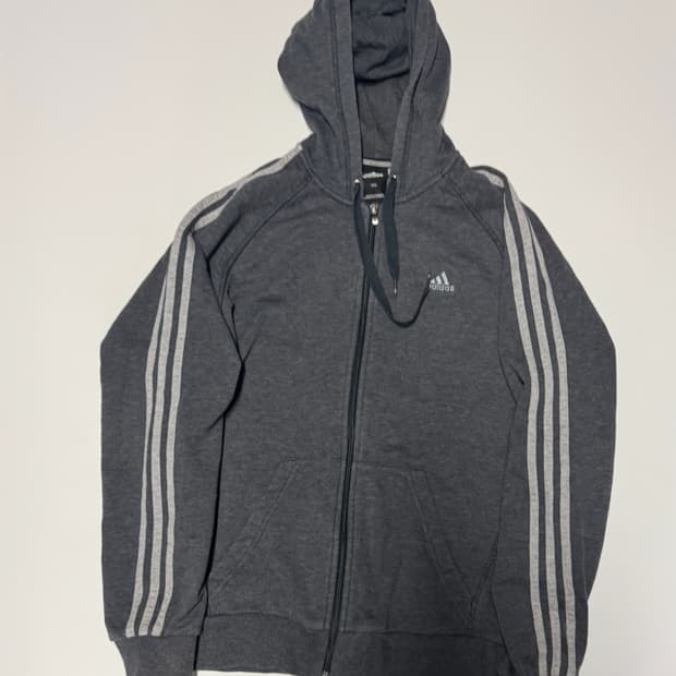 공용! 아디다스 에센셜 올드스쿨 삼선 트랙 후드집업 M