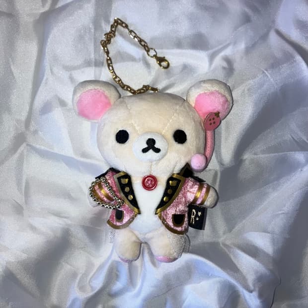 코리락쿠마 딸기 아이돌 매달려 의상 봉제 인형