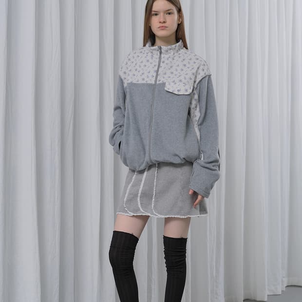 소프트서울 플라워 플리스 집업