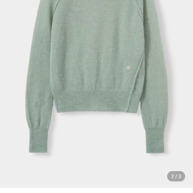 세터 우먼 도버 라운드 알파카 니트 그레이쉬 민트