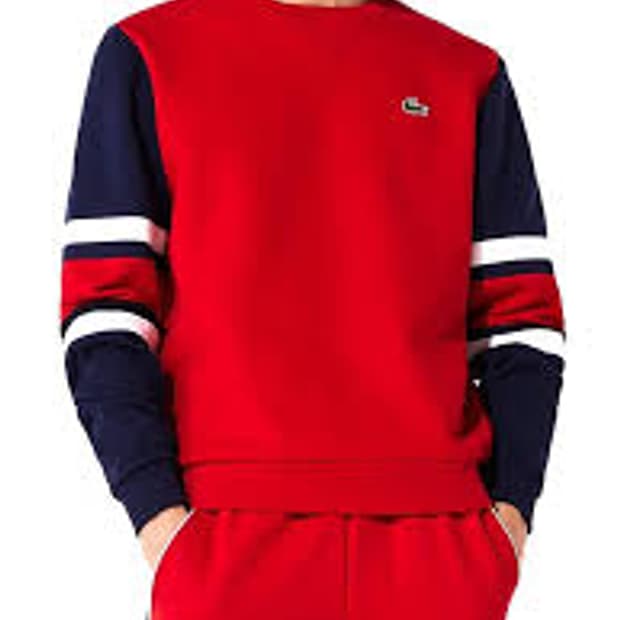 라코스테 남성 맨투맨 티셔츠 100