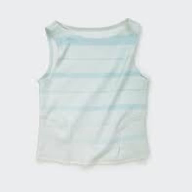 울리카상투스 stripe sleeveless pale green M