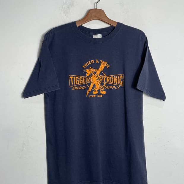 디즈니 티거 일렉트로닉 빈티지 반팔 티셔츠00s