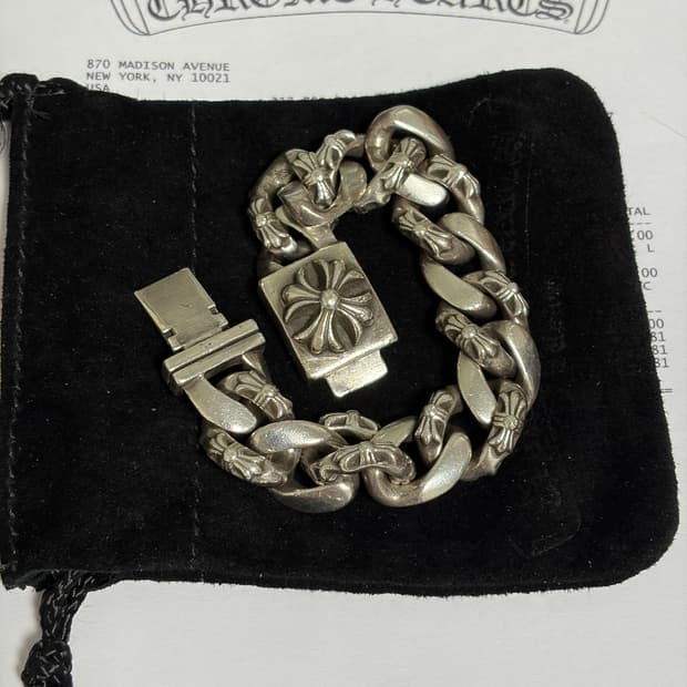 크롬하츠 CH X 박스 팬시 팔찌 13링크