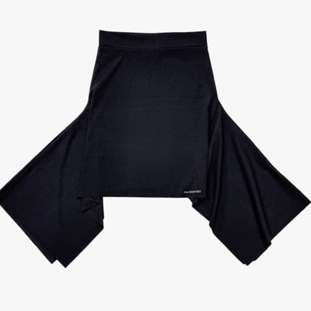 지초이 컴포트 25-003 플래어 스커트 블랙