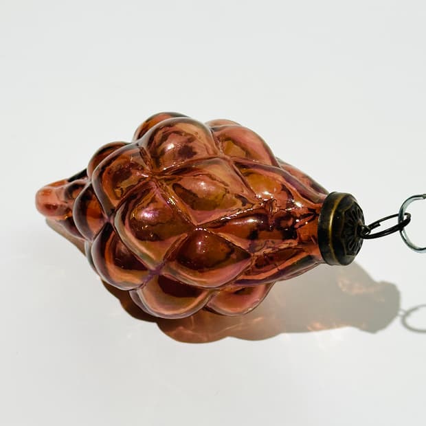 독일 앤틱 아트글라스 핸드블로운 크리스마스 트리 오너먼트(쿠퍼색)