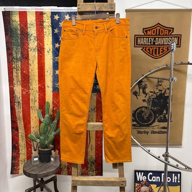 리바이스 511 슬림핏 오렌지 선셋 컬러 데님팬츠 N1044  