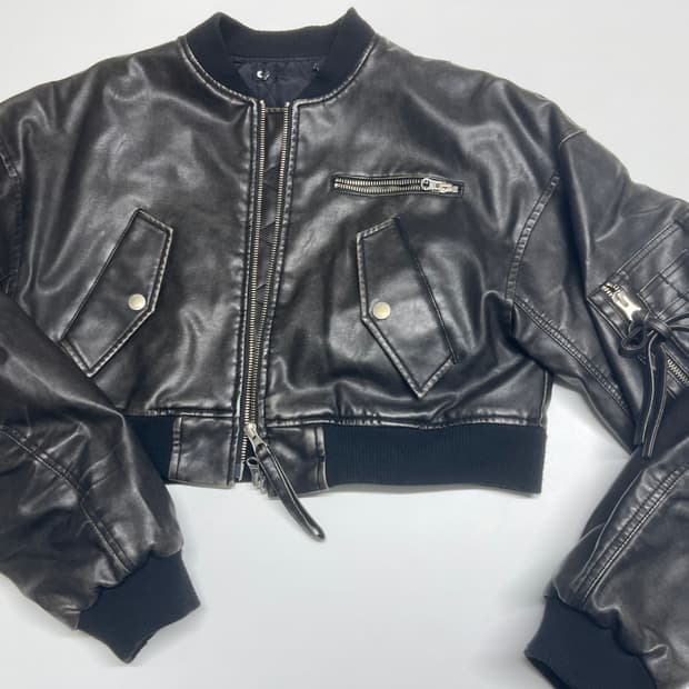 그레일즈 레더 봄버 자켓