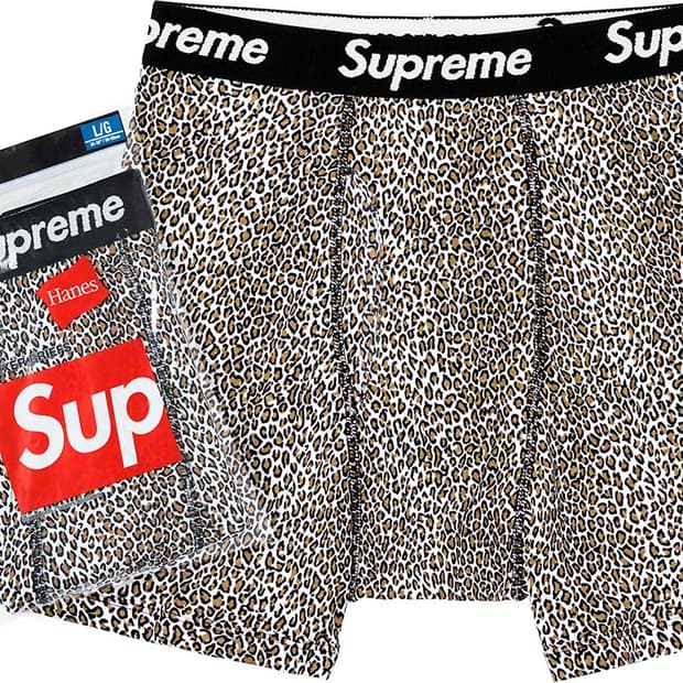 Surpeme x Hanes 슈프림 헤인즈 레오파드 브리프 속옷