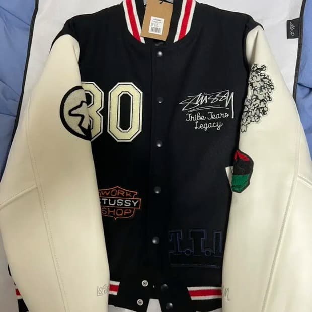 M 스투시 아워레가시 바시티 자켓