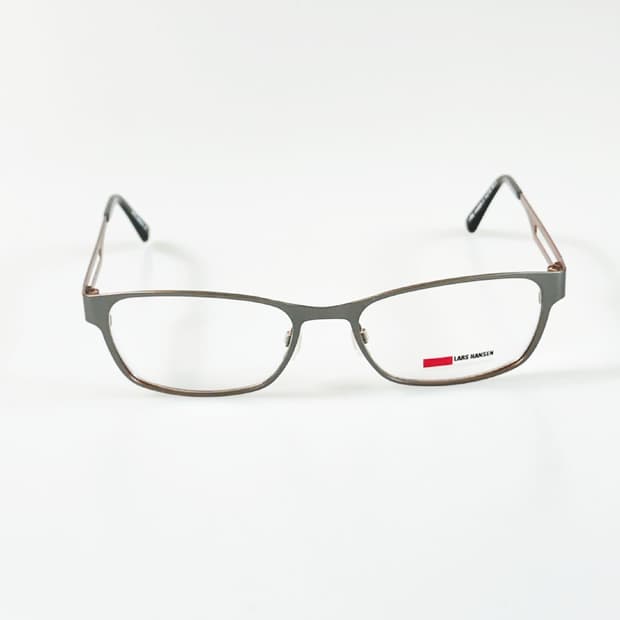 유럽제 LARS HANSEN 메탈릭 슬림 스퀘어 빈티지 안경