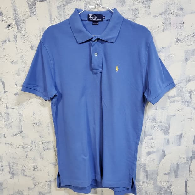 폴로 랄프로렌 블루 카라 반팔티 