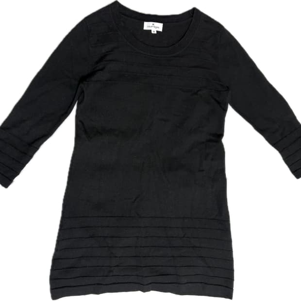 꾸레쥬 블랙 니트 원피스