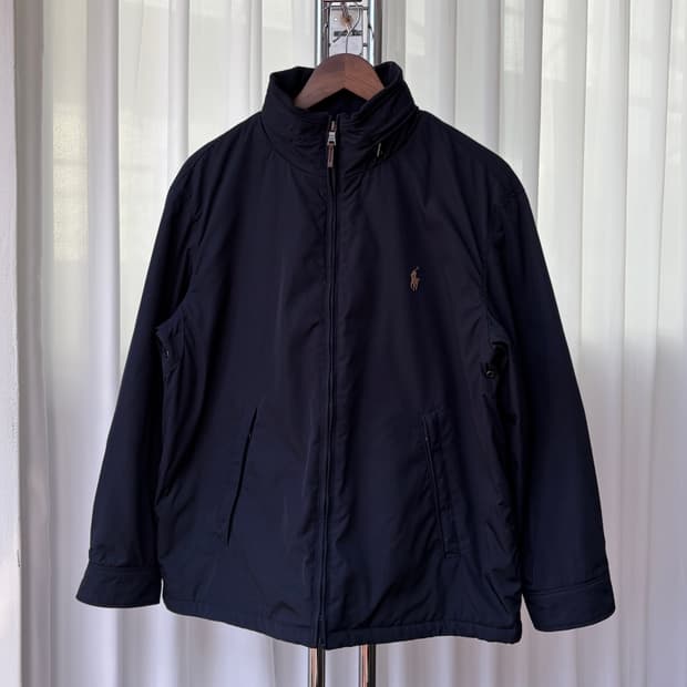 [L]폴로 랄프로렌 모크넥 폴리쉘 블루종 페리 자켓 navy