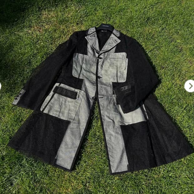 (택있음)25ss 꼼데가르송 옴므플러스 튤 자켓 m(시착 1회)