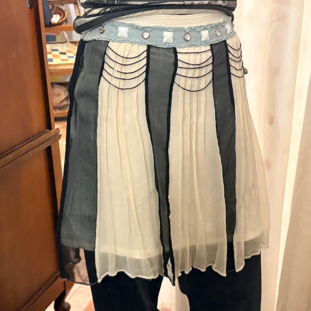 jpn vintage qubic point midi skirt