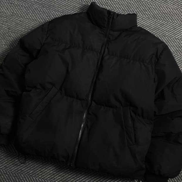 무드인사이드 미니멀 푸퍼 패딩 점퍼 블랙 y 4025