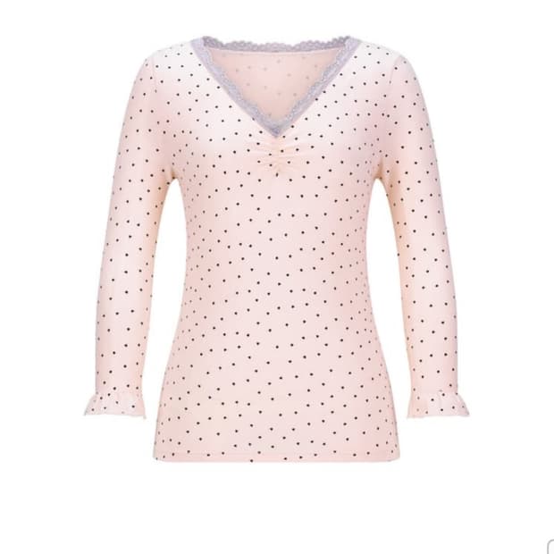 샵페어리 하트 레이스 탑 핑크