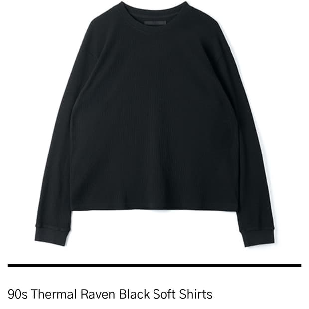 htae 90s thermal Black Soft Shirts 1