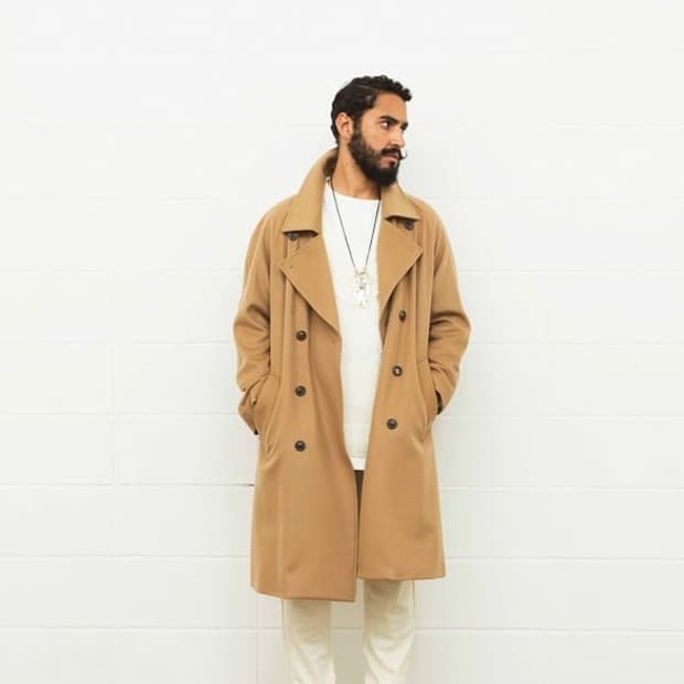 언유즈드 더블 오버사이즈 코트 카멜