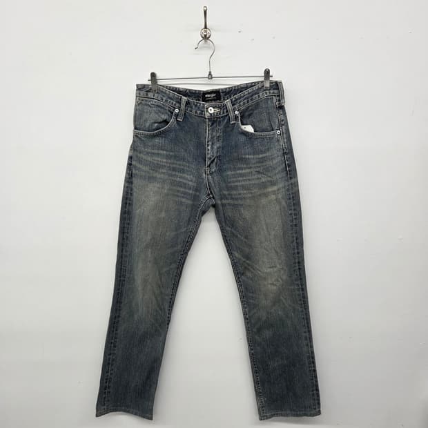 랭글러 데님 청바지 빈티지 워싱진 허리32인치