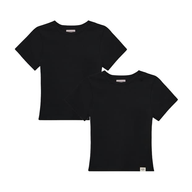 [2PACK] G BABY TEE (BLACK)