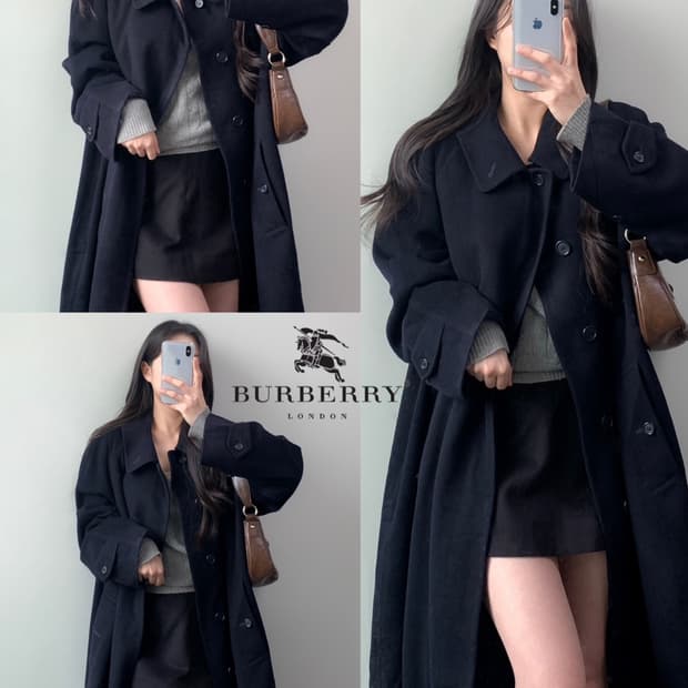 버버리 캐시미어 롱코트 