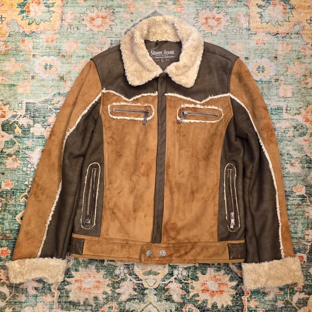 Shane Jeans(쉐인진스) 스웨이드 무통(무스탕) 자켓