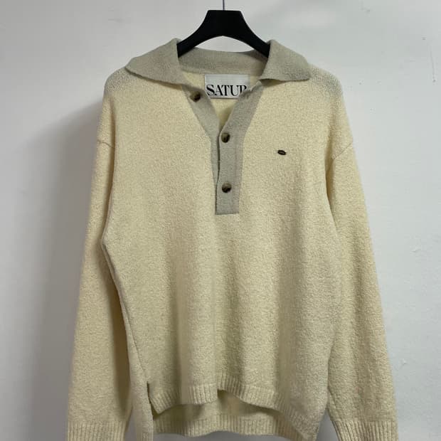 세터 아이보리 카라넥 니트 (on.255)