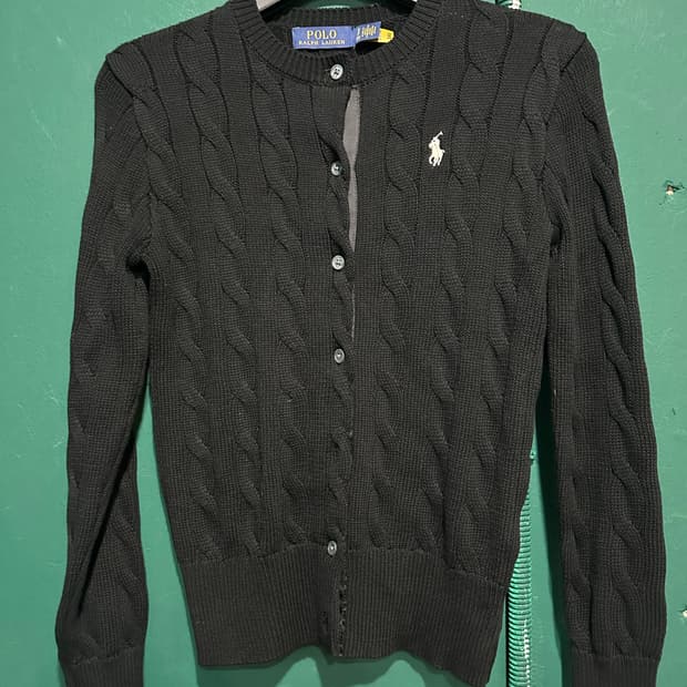 폴로 꽈베기가디건 블랙S