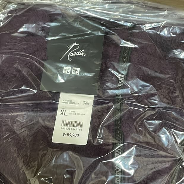 유니클로 니들스 플리스(퍼플,XL)