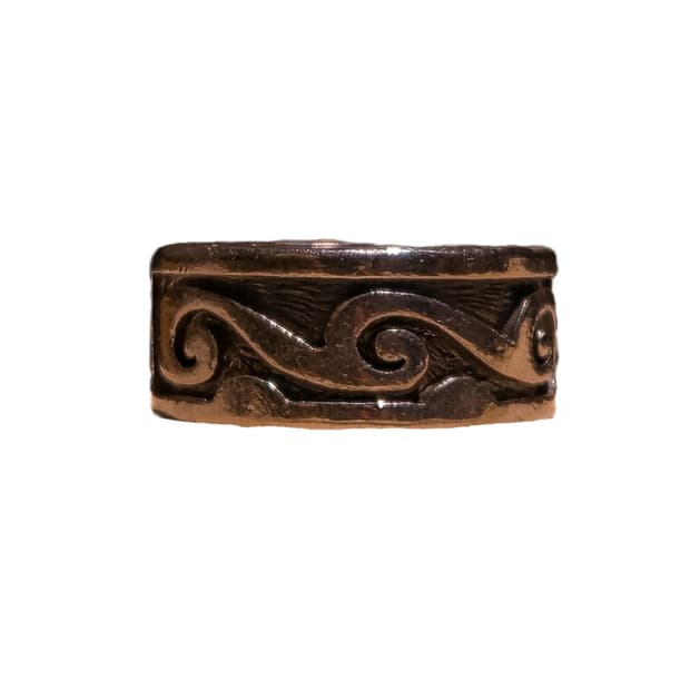 Hopi Signed Overlay Sterling Silver Ring