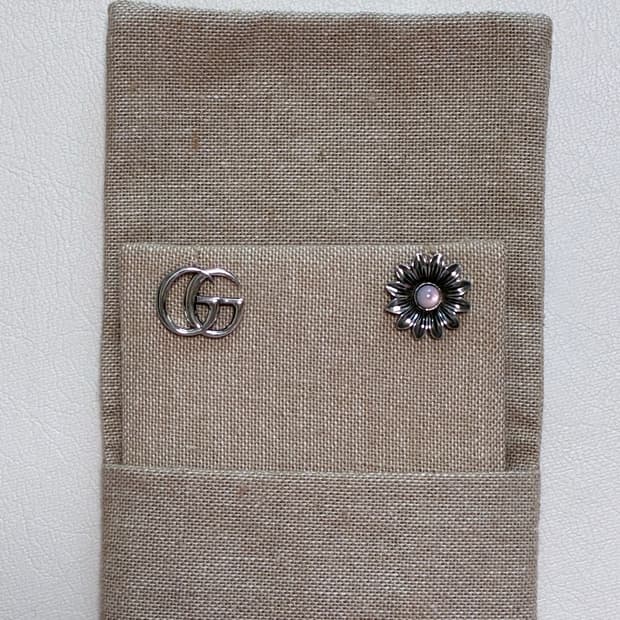 구찌 인터로킹 G & 플라워 귀걸이 세트