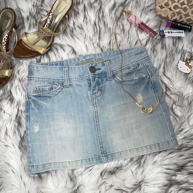 American eagle 연청 데님 스커트 치마