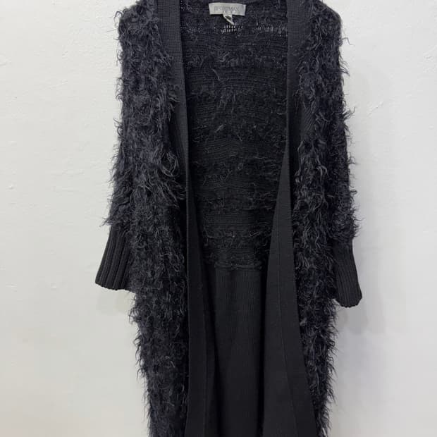 매장판정품) 막스마라 여성 롱 퍼 가디건 자켓 L